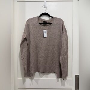 NEW DANE LEWIS PHILOSOPHY Casmere Long Sleeve Sweater Shirt- Beige (size XL)